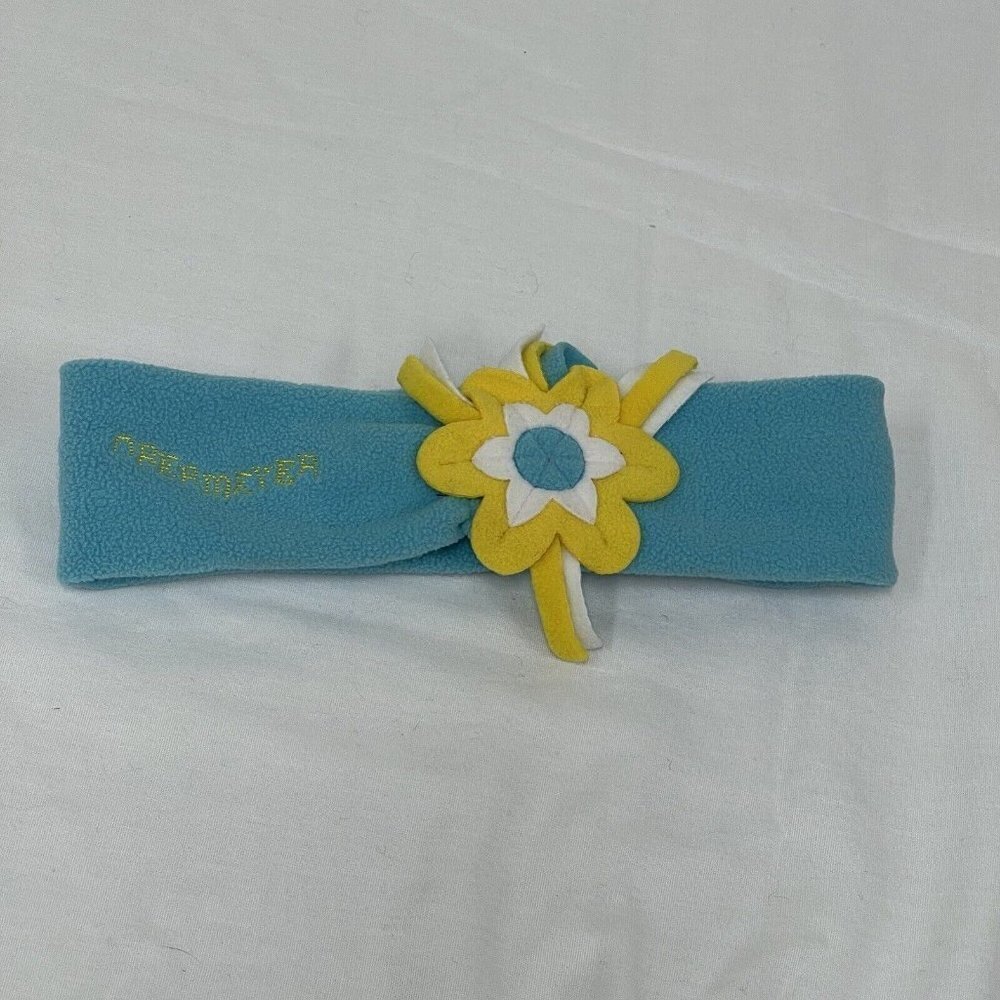 Obermeyer Headband Ear Warmer Ski Snowboard Girls Flower Blue Yellow Soft